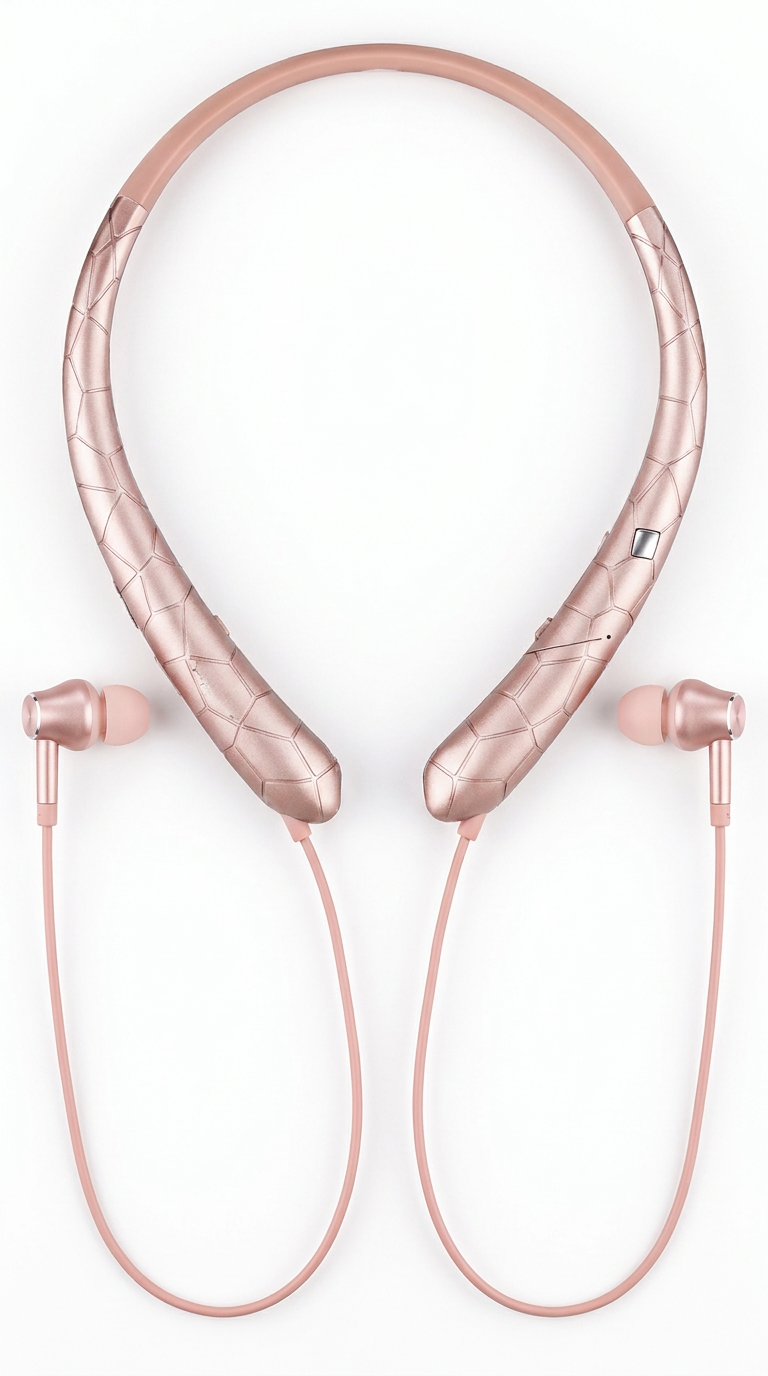 Sports Bluetooth Neckband Headphones with Retractable Wire for Handsfree Calls and Stereo Sound