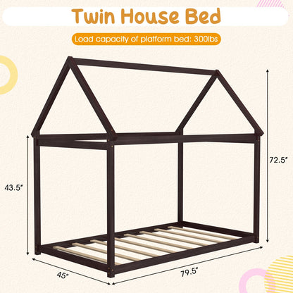 Stable Kids Platform Floor Bed with Roof an