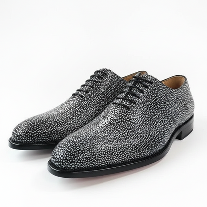 Maurice King Custom Made Stingray Lace-Up Shoe - Grey