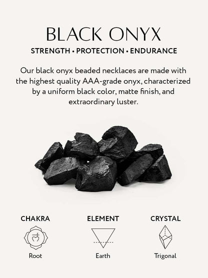 Black Onyx Beaded Necklace
