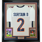Framed Autographed/Signed Patrick Surtain II 35x39 Denver White Football Jersey JSA COA