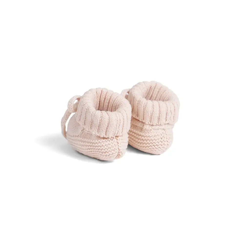 Knitted Booties in Beige