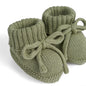 Knitted Booties in Sage Green