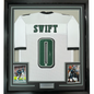 Framed Autographed/Signed D'Andre Swift 35x39 Philadelphia White Football Jersey JSA COA