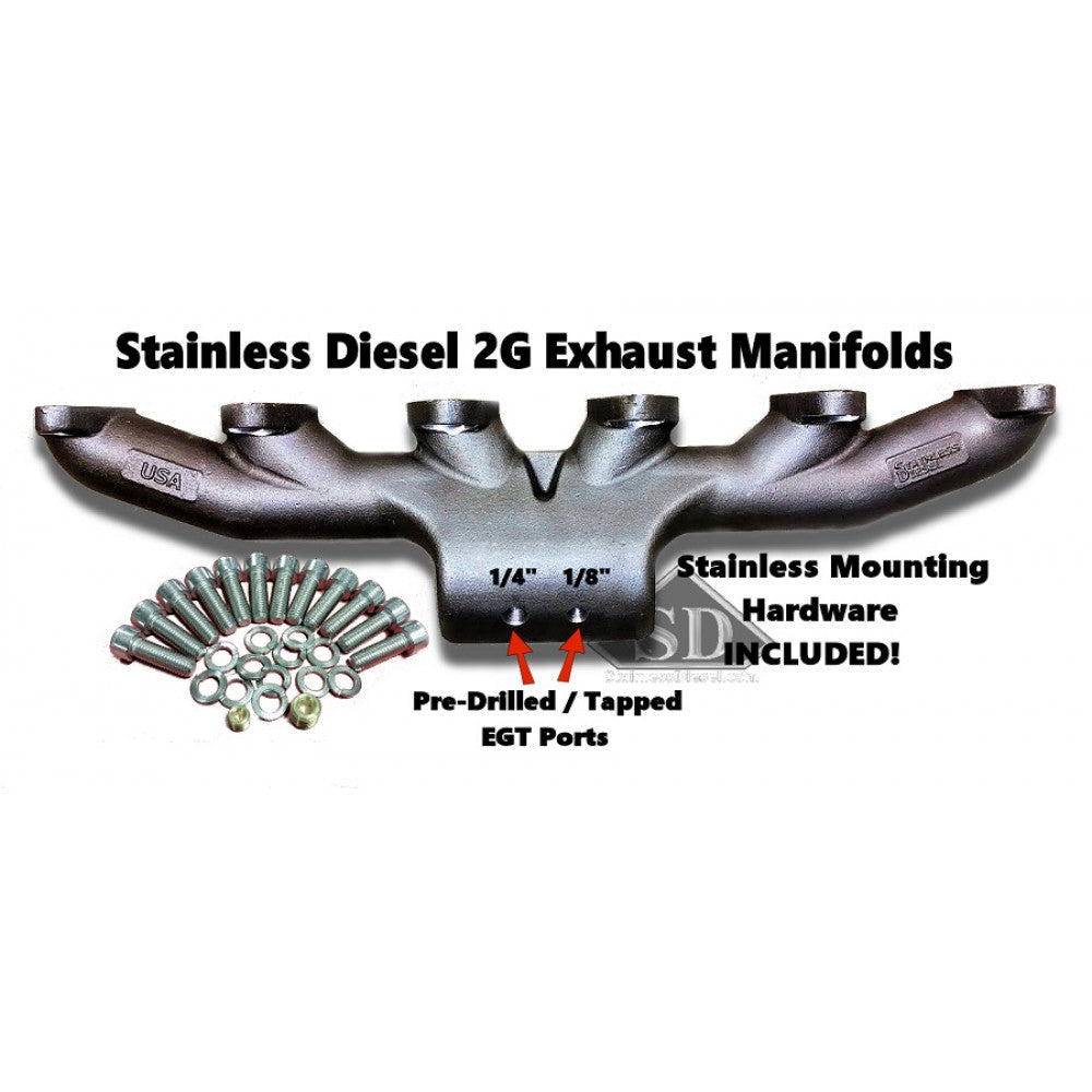 T-6 12 Valve Stainless Diesel Exhaust Manifold