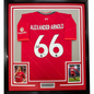 Framed Autographed/Signed Trent Alexander Arnold 35x39 Liverpool Red Soccer Jersey Beckett BAS COA