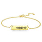 Scannable Code Custom Music Engraved Bar Anklet
