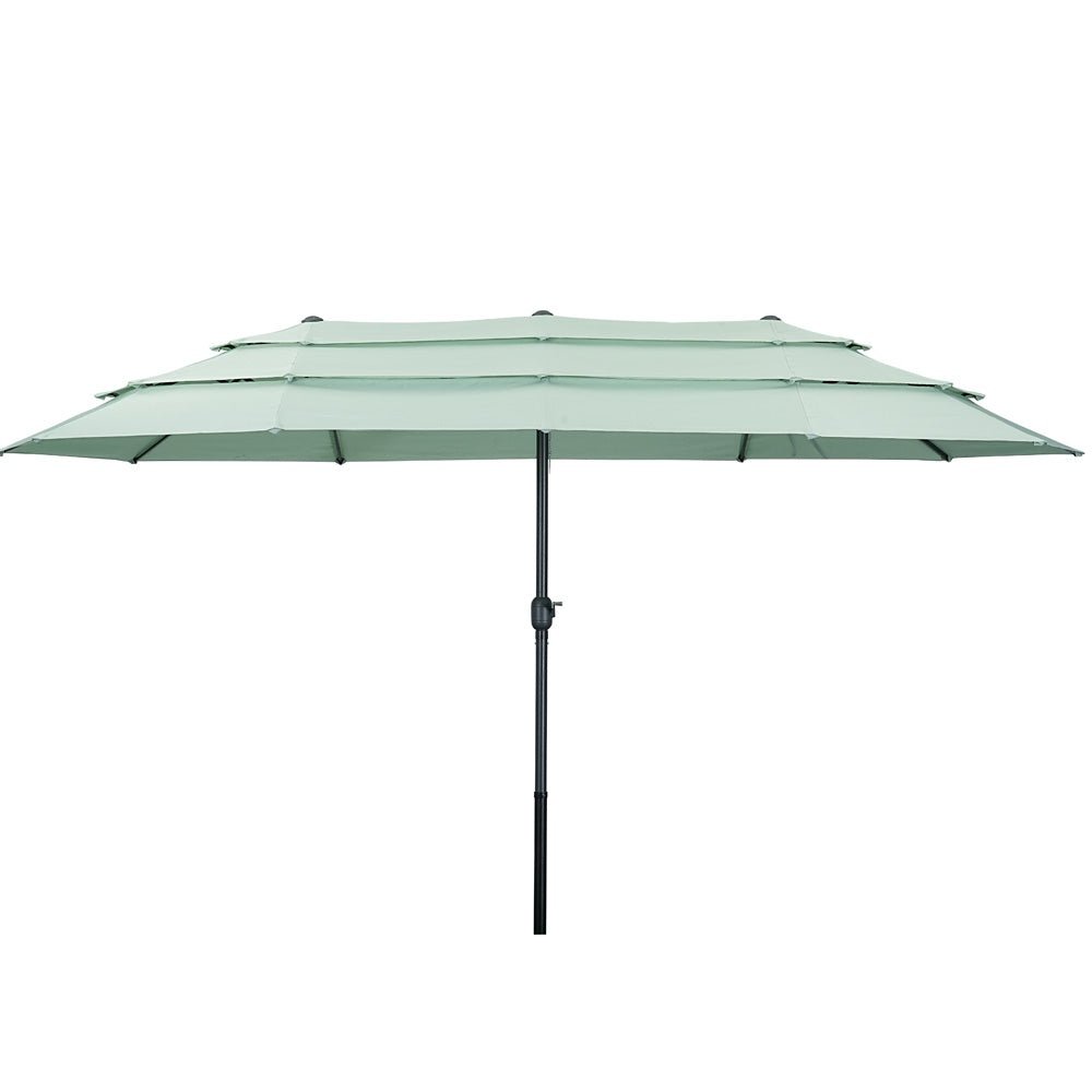 Ainfox 15ft 3-Tier Patio Umbrella Beach Umbrella Market Umbrella Outdoor