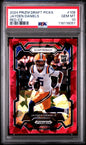 Graded 2024 Panini Prizm Draft Picks Jayden Daniels #108 Red Ice Rookie RC Football Card PSA 10 Gem Mint