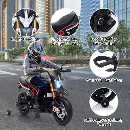 TOBBI 12V Electric Aprilia Licensed Kids Ride-On Motorcycle