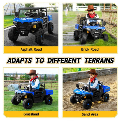 TOBBI 12V Electric Kids Ride-On Dump UTV