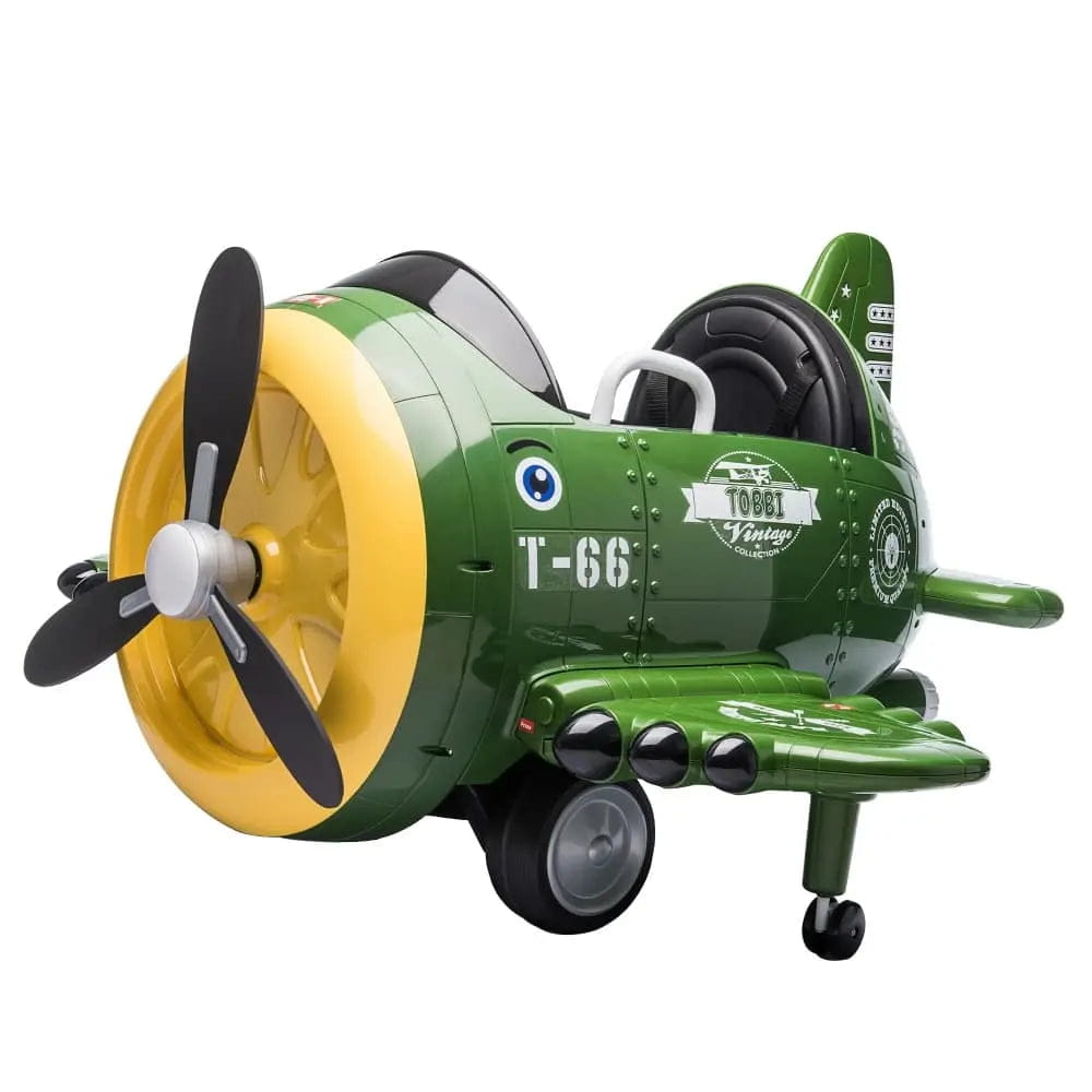 TOBBI 12V Electric Kids Ride-On Toy Airplane