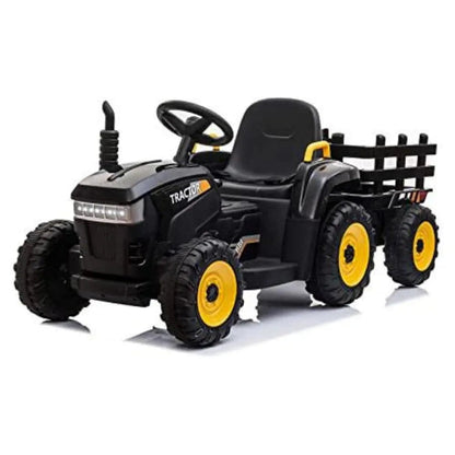 TOBBI 12V Electric Kids Ride-On Tractor with Trailer