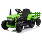 TOBBI 12V Electric Kids Ride-On Tractor with Trailer