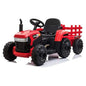 TOBBI 12V Electric Kids Ride-On Tractor with Trailer