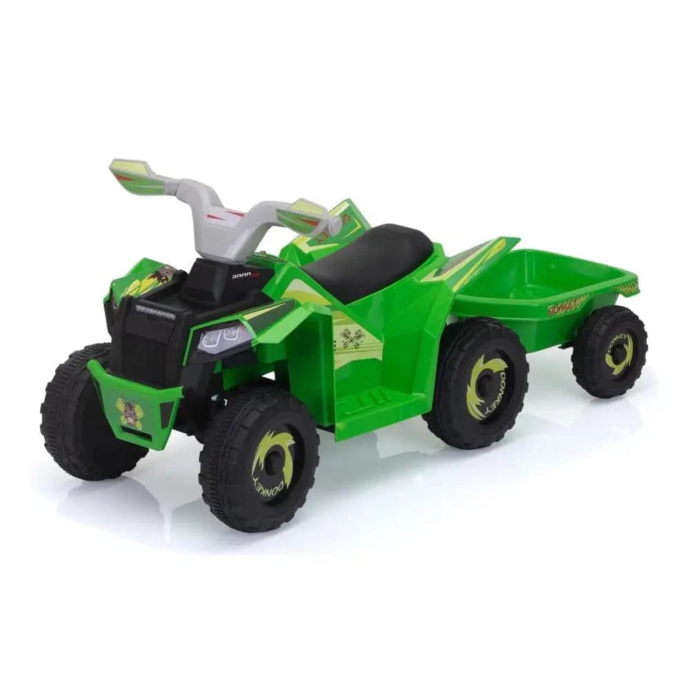 TOBBI 6V Electric Kids Ride-On ATV with Trailer