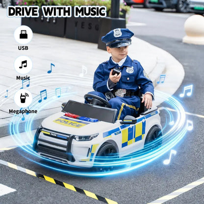 TOBBI 6V Electric Kids Ride-On Police Car