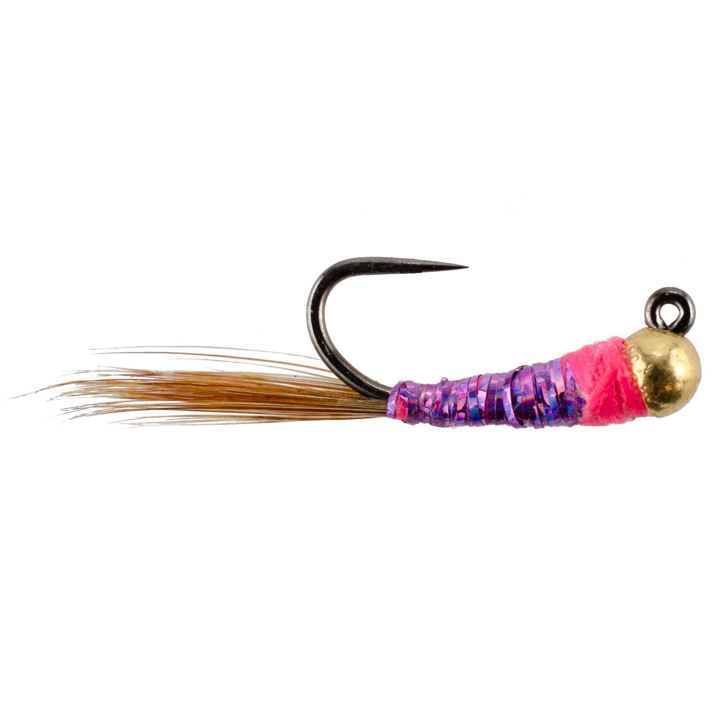 Tungsten Hot Spot Purple Perdigon Tactical Euro Nymph Fly - 6 Flies Size 16