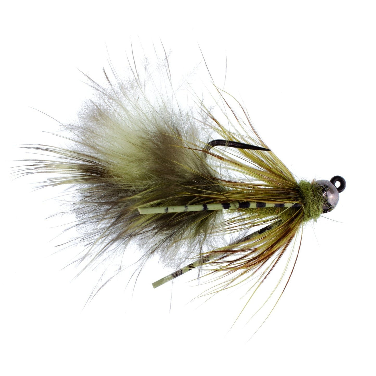 3 Pack Tungsten Bead Tactical Mini Bugger Euro Nymphing Fly - Size 12