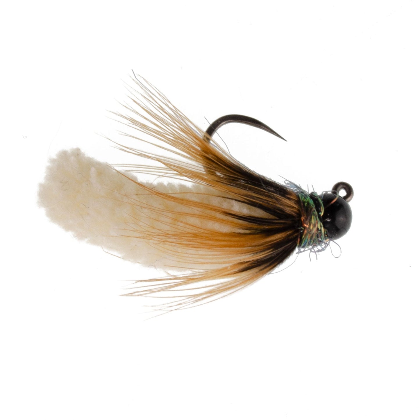 Tungsten Bead Cream Mop Fly Tactical Jig Euro Nymph  - 6 Flies Size 14