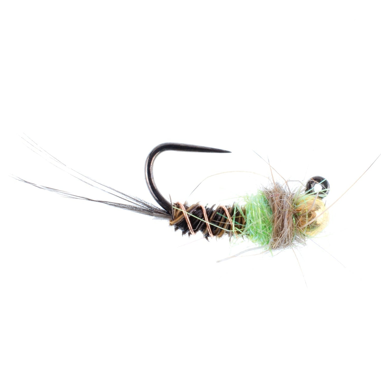 Tungsten Hot Spot Pheasant Tail Tactical Jig Euro Fly - 12 Flies Size 18