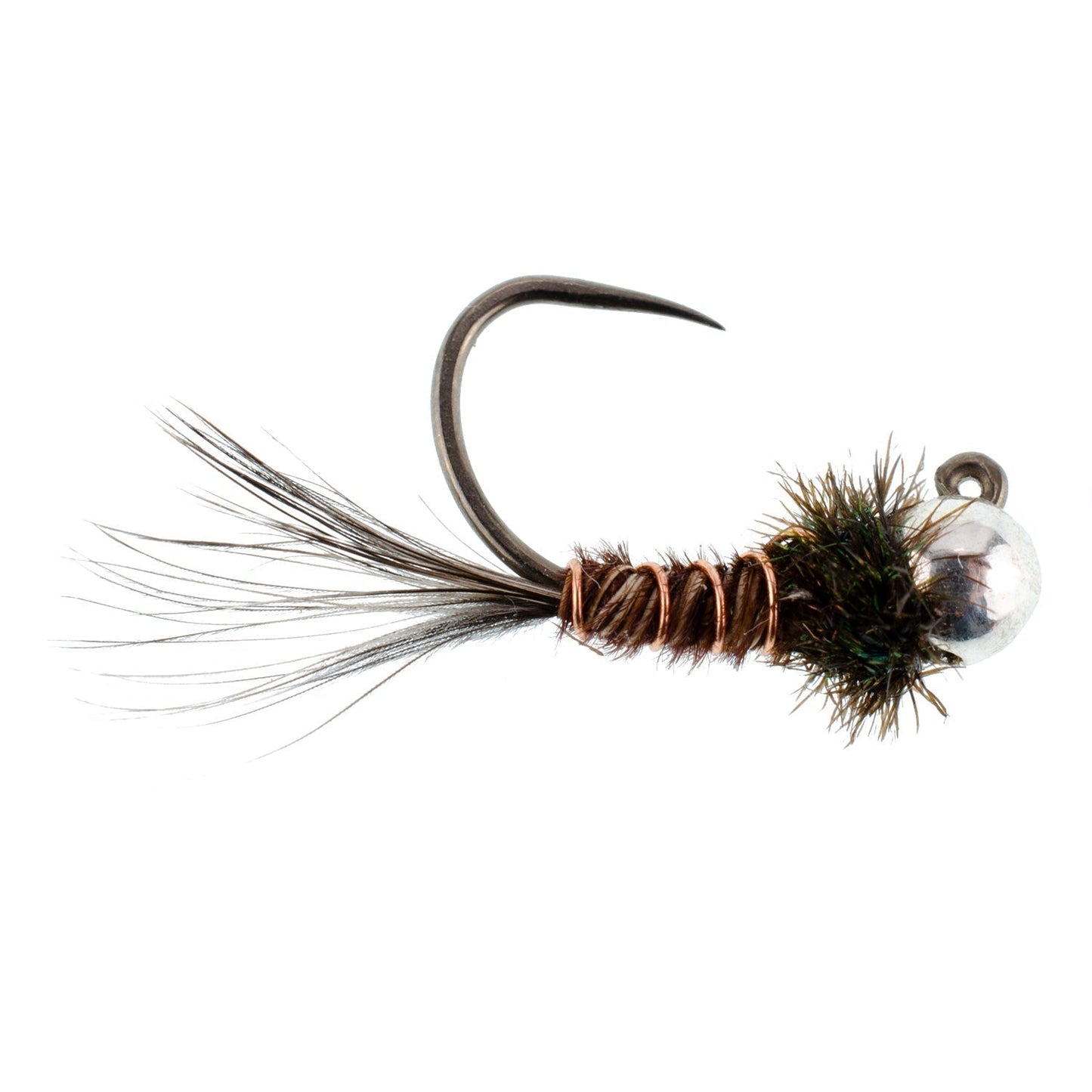 3 Pack Tungsten Pheasant Tail Tactical Jig Euro Nymphing Fly - Hook Size 14