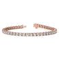 6ctw Created Sapphire Tennis Bracelet - 3mm Stones - 14K Gold Overlay in White, Yellow or Rose Gold