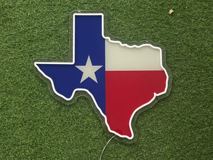 Texas Classic State Flag LED Neon Sign