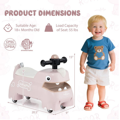 Toddler Ride on Toy Walking Sliding Car with Lights and Music