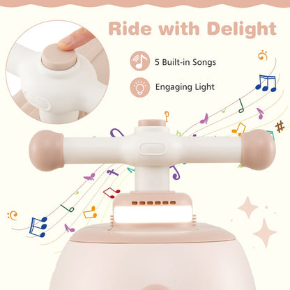 Toddler Ride on Toy with Trailer and Light Music