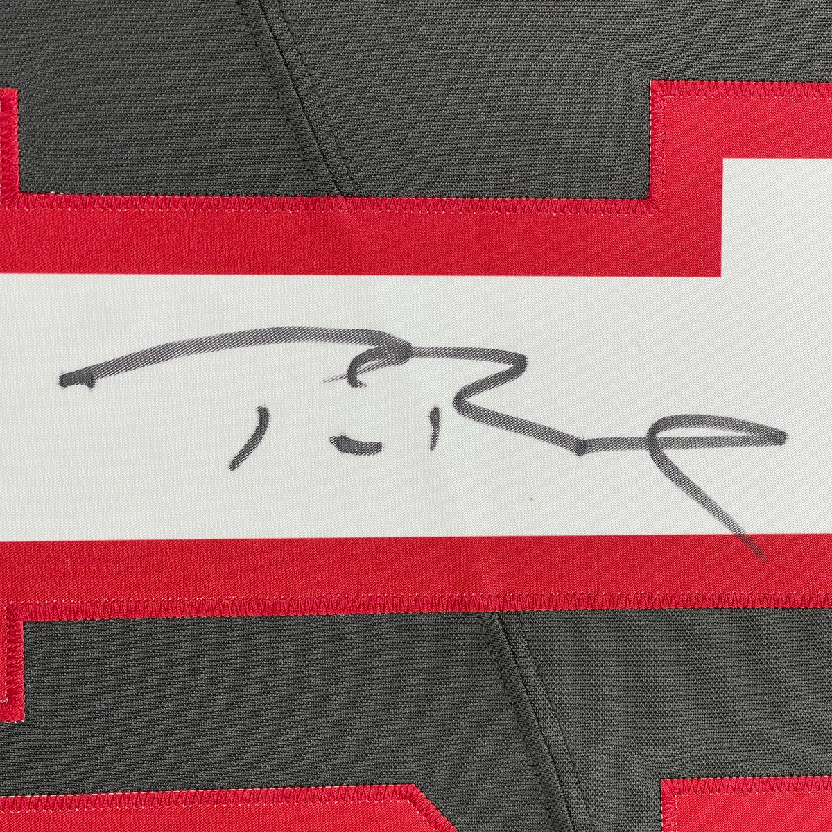 Framed Autographed/Signed Tom Brady 35x39 Tampa Bay Buccaneers Pewter Grey Authentic Nike Limited Football Jersey Fanatics COA/LOA