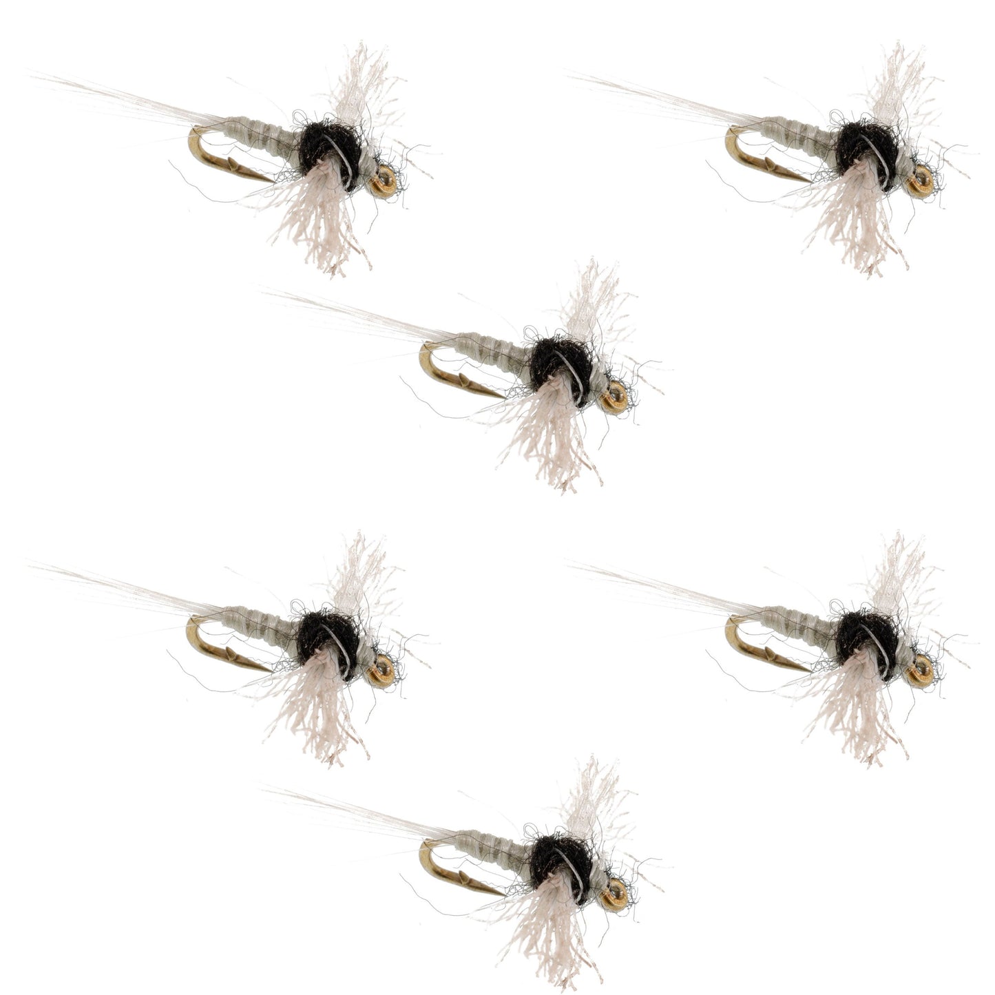 Trico Spinner Z-Lon Wing 6 Flies Hook Size 22