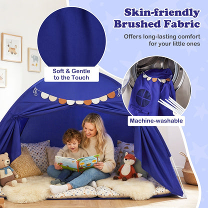 Twin Size Indoor Canopy Tent for Kids with 2 Window and Suits 3+