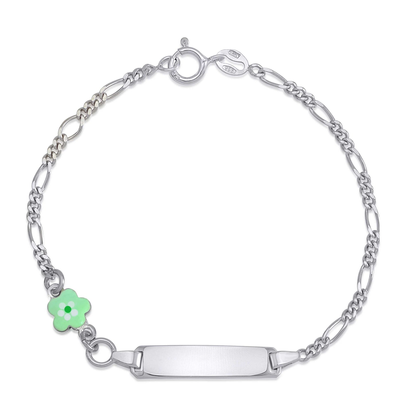 UNICORNJ Sterling Silver 925 Childrens Bracelet with Enamel Charm Italy