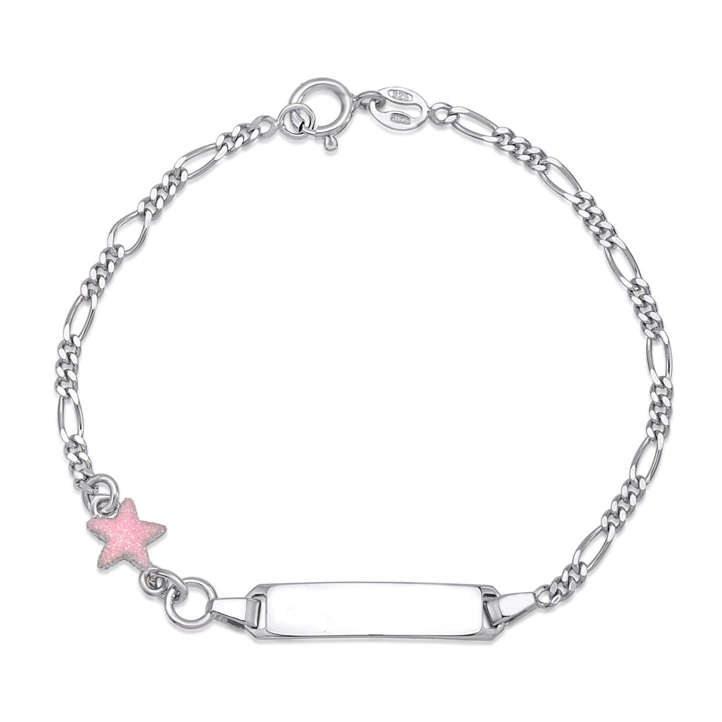 UNICORNJ Sterling Silver 925 Childrens Bracelet with Enamel Charm Italy