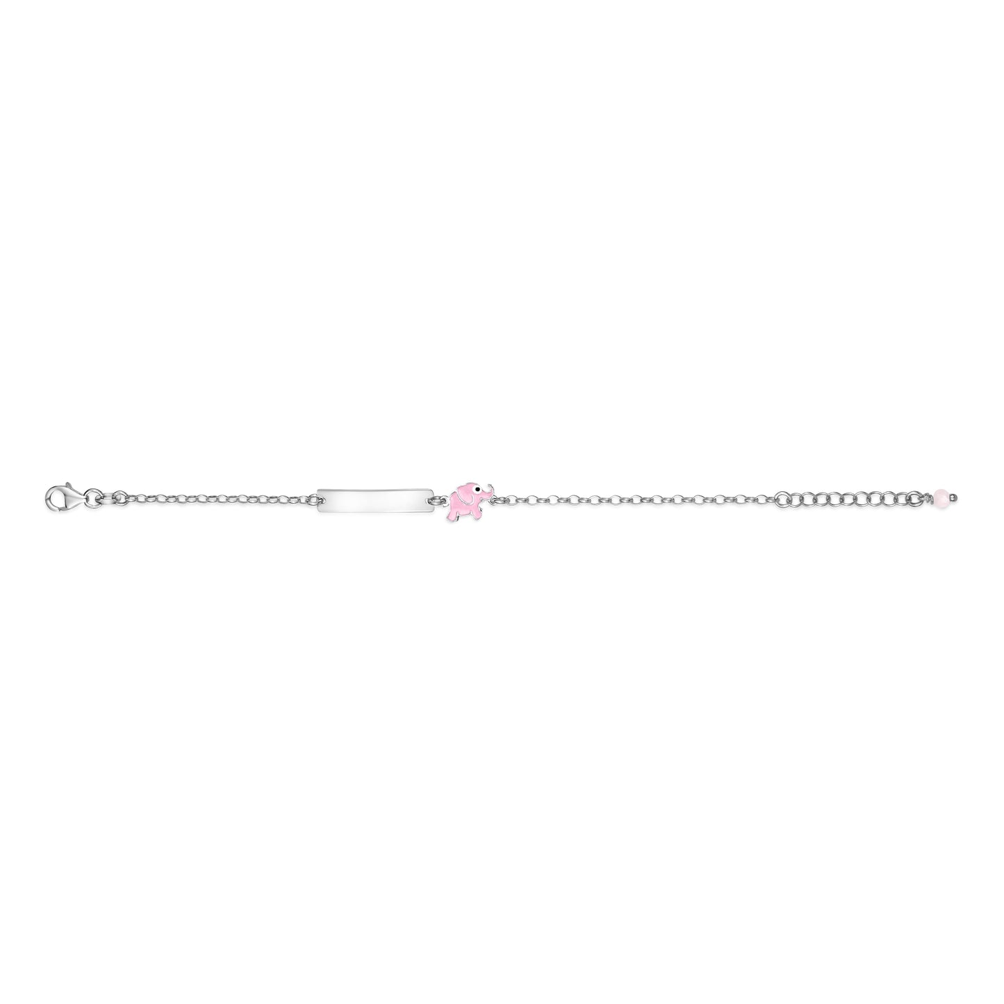 UNICORNJ Sterling Silver 925 Engravable ID Bracelet Rolo Chain for Girls Boys with Enamel 6.5"