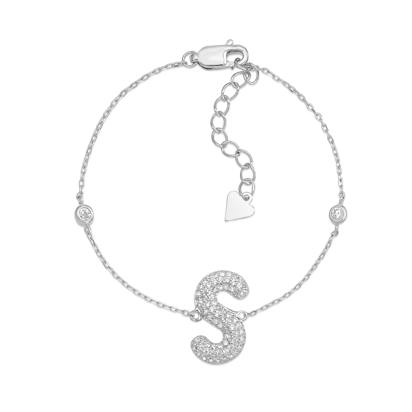 Initial Bracelet in Sterling Silver
