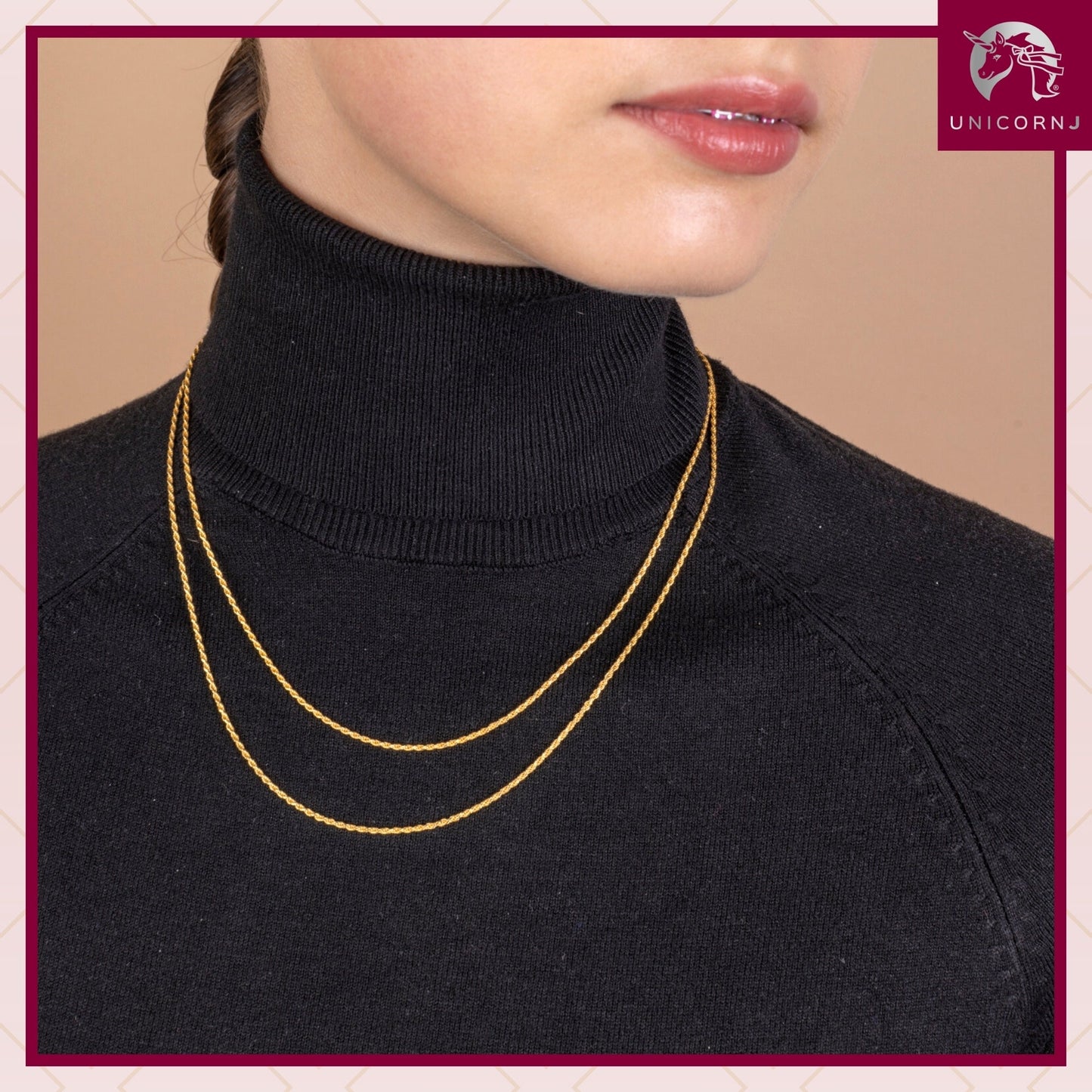 Sterling Silver Rose Gold Yellow Gold Plated French Rope Chain Italy 33.5"