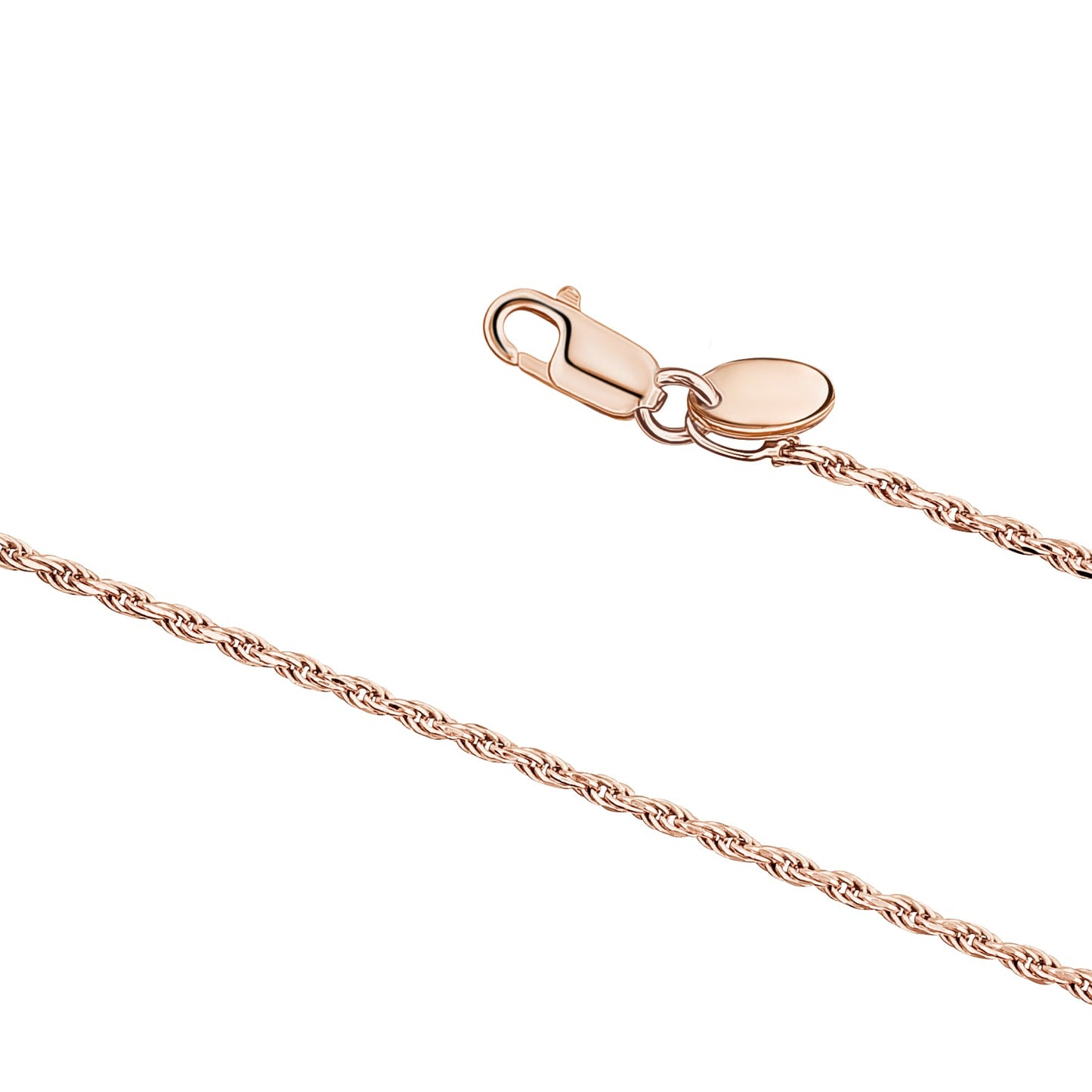 Sterling Silver Rose Gold Yellow Gold Plated French Rope Chain Italy 33.5"