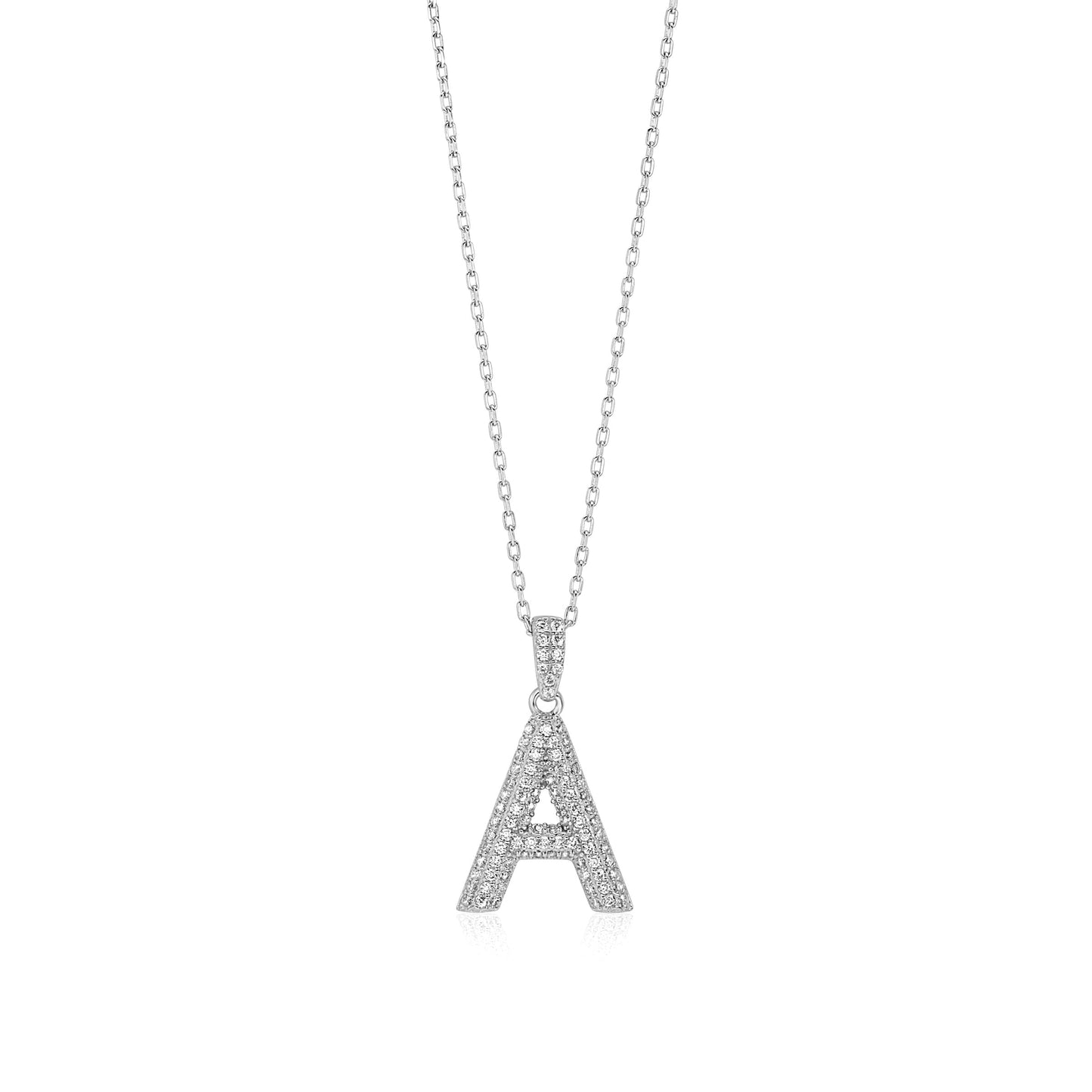 Initial Necklace in Sterling Silver