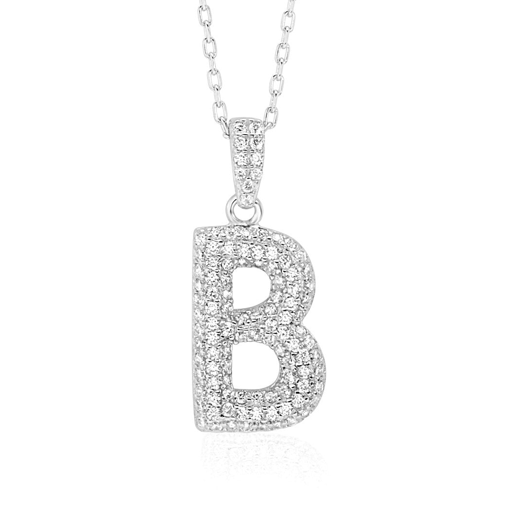 Initial Necklace in Sterling Silver