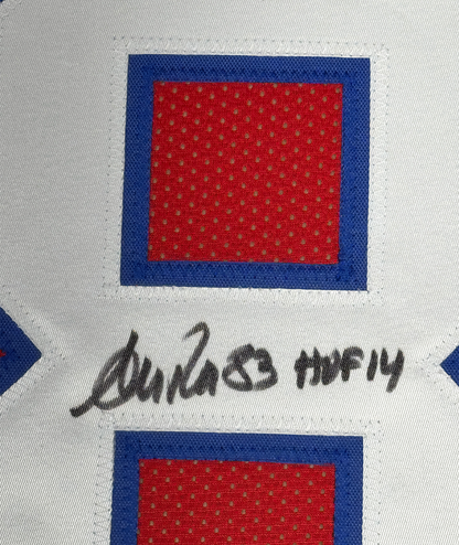 Framed Autographed/Signed Andre Reed 35x39 Buffalo Red Football Jersey PSA/DNA COA