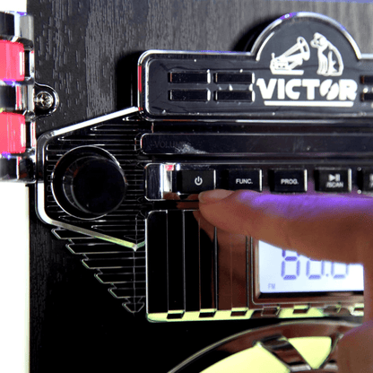 Victor Wilshire Bluetooth Jukebox with Multicolor LED Lighting and FM Radio