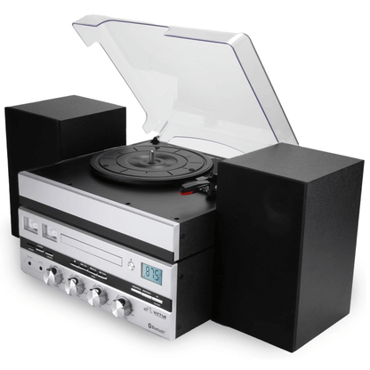 Victor Geneva 5-in-1 Desktop Music Center w Streaming Capabilities and FM Radio