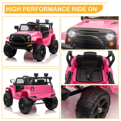 Premium 12V Electric Kids Ride On Car Truck with 2.4G Remote - Up to 8-12 Hours of Playtime