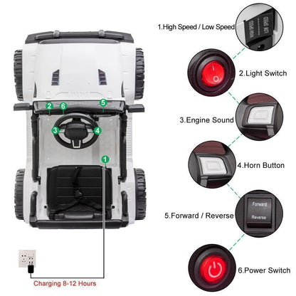 Remote Control Ride On Car Truck with 3 Speed Modes - Perfect for Christmas Fun!