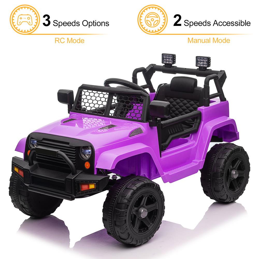 Electric Ride On Truck Car for 3-5 Year Olds with 12V Battery and 3 Speed Options - Supports up to 28kg