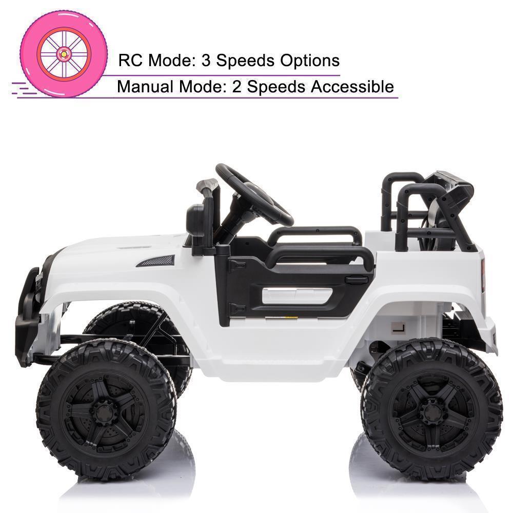 Remote Control Ride On Car Truck with 3 Speed Modes - Perfect for Christmas Fun!