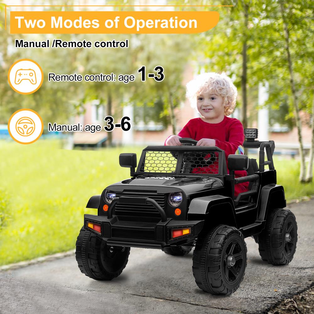 Electric Ride On Truck Car for 3-5 Year Olds with 12V Battery and 3 Speed Options - Supports up to 28kg