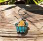Cartoon Monkey Keychain, Top-Grain Leather